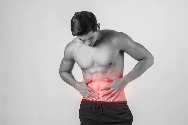 Pain in men with cystitis